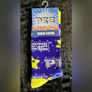 PES Blue and Yellow Star Crew Socks